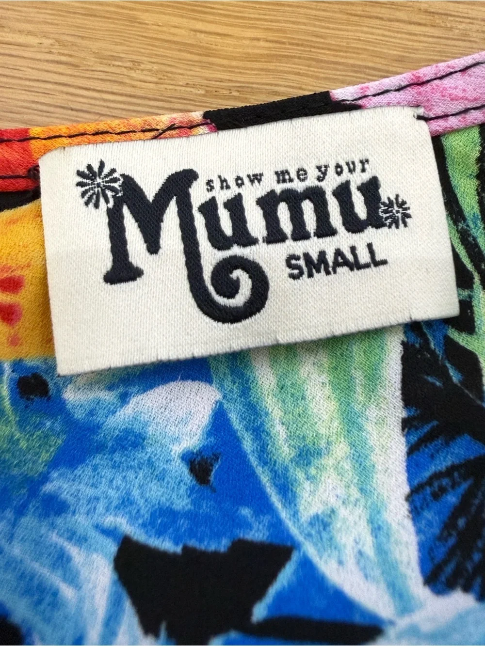 Show Me Your Mumu Black Multi-Color Floral Long sleeve Romper Coverup Size Small
